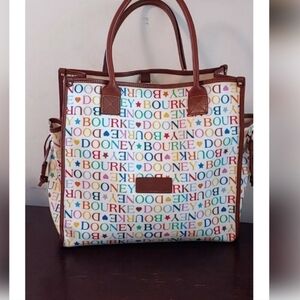 Huge Y2k Rare Big Dooney Bourkle Shine It Collection Tote Bag